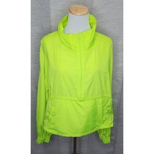 ZARA Packable Raincoat Belt Bag Neon Yellow Sz XL